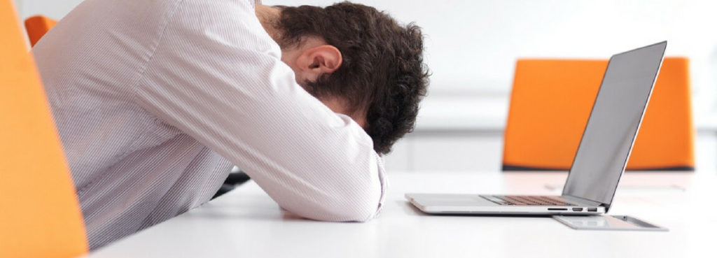 Man in front of computer