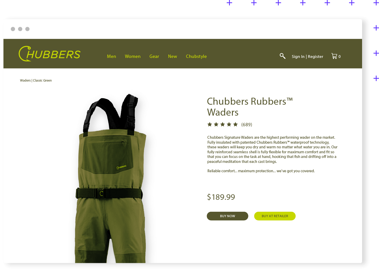 Chubbers website screenshot