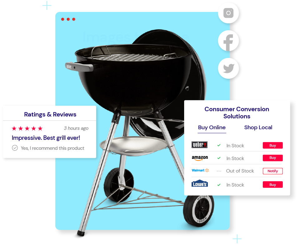 A BBQ grill is displayed on a web page